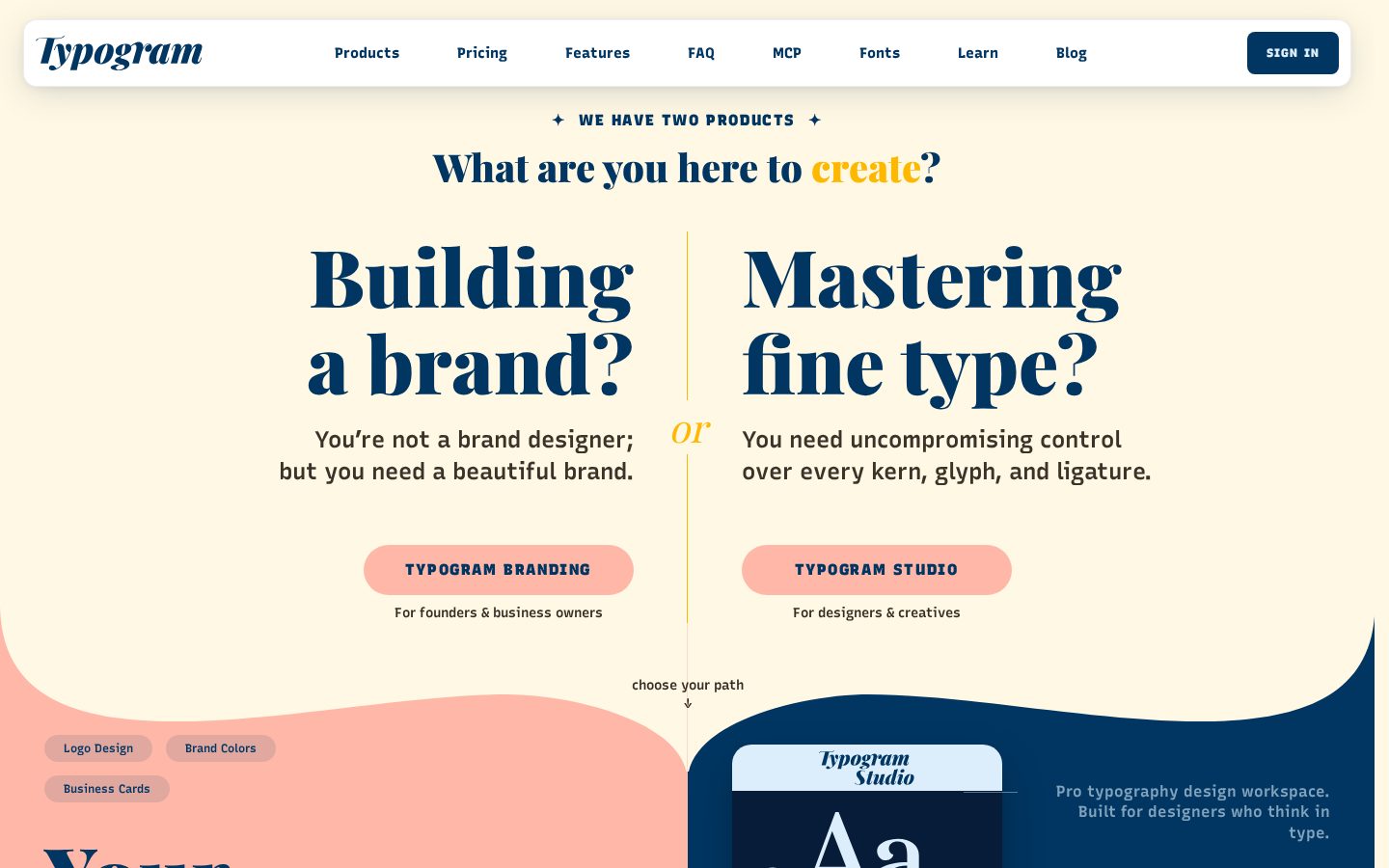 Typogram Homepage