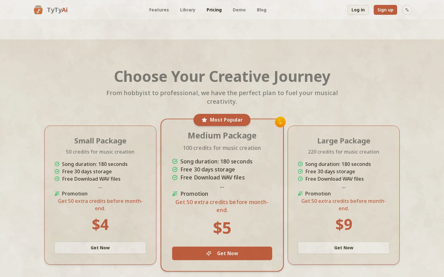 Tytyai Pricing