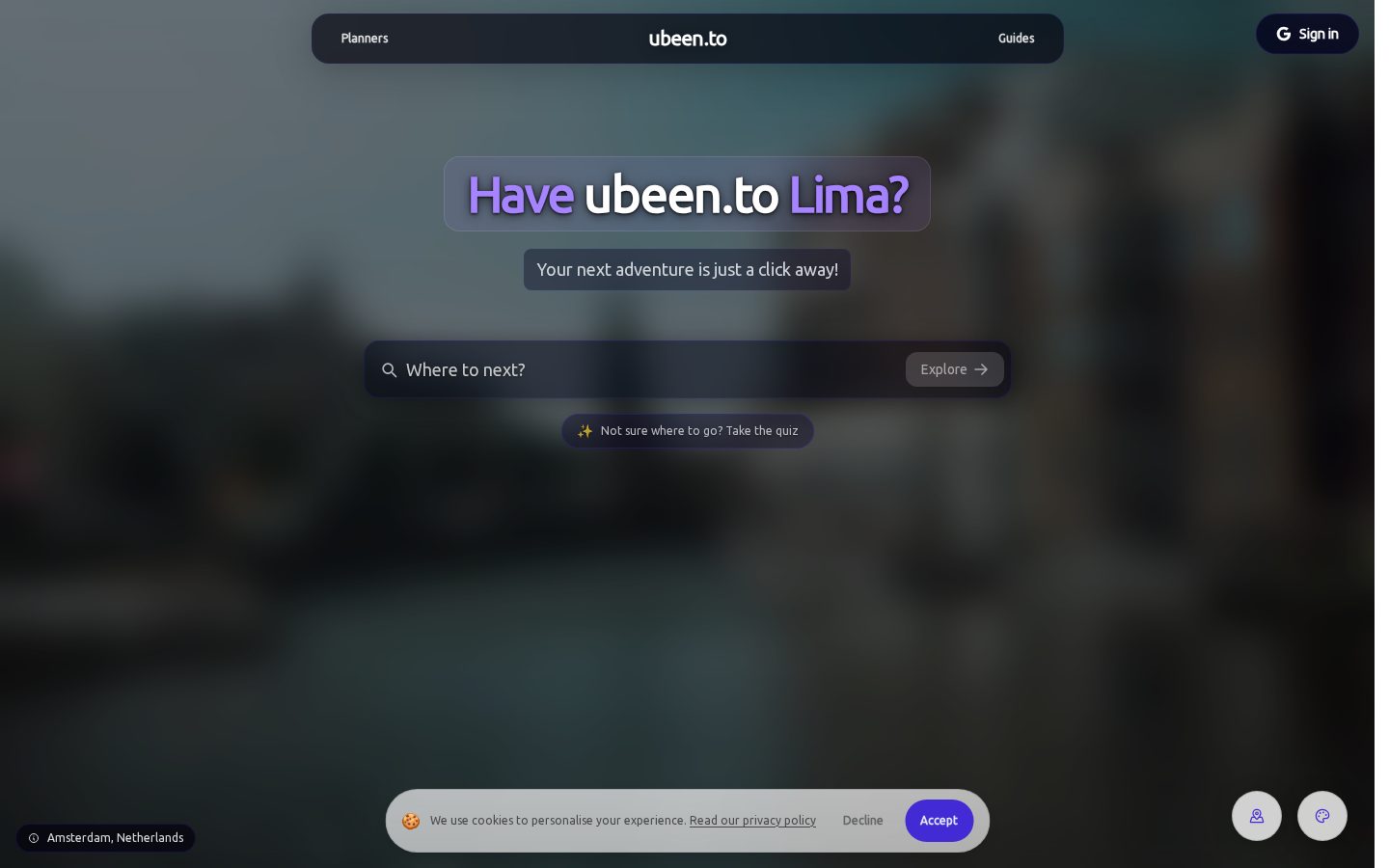 ubeen.to Homepage