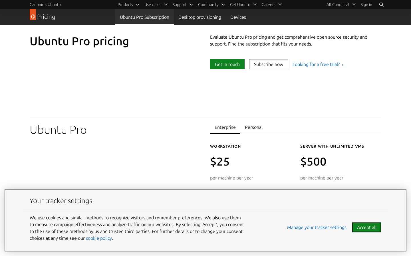 Ubuntu 26.04 Resolute Raccoon Pricing