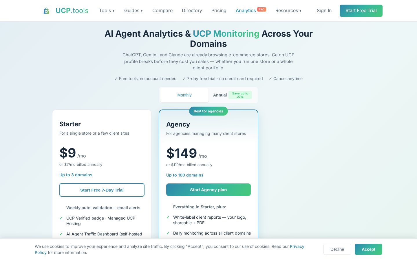 UCPtools Pricing