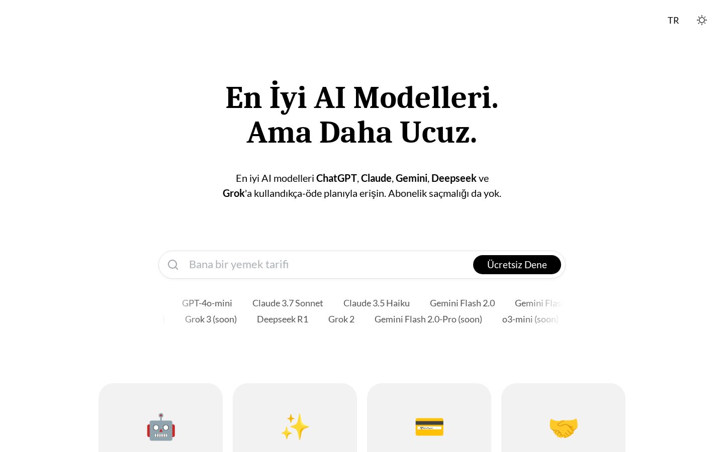 Ucuz AI Homepage