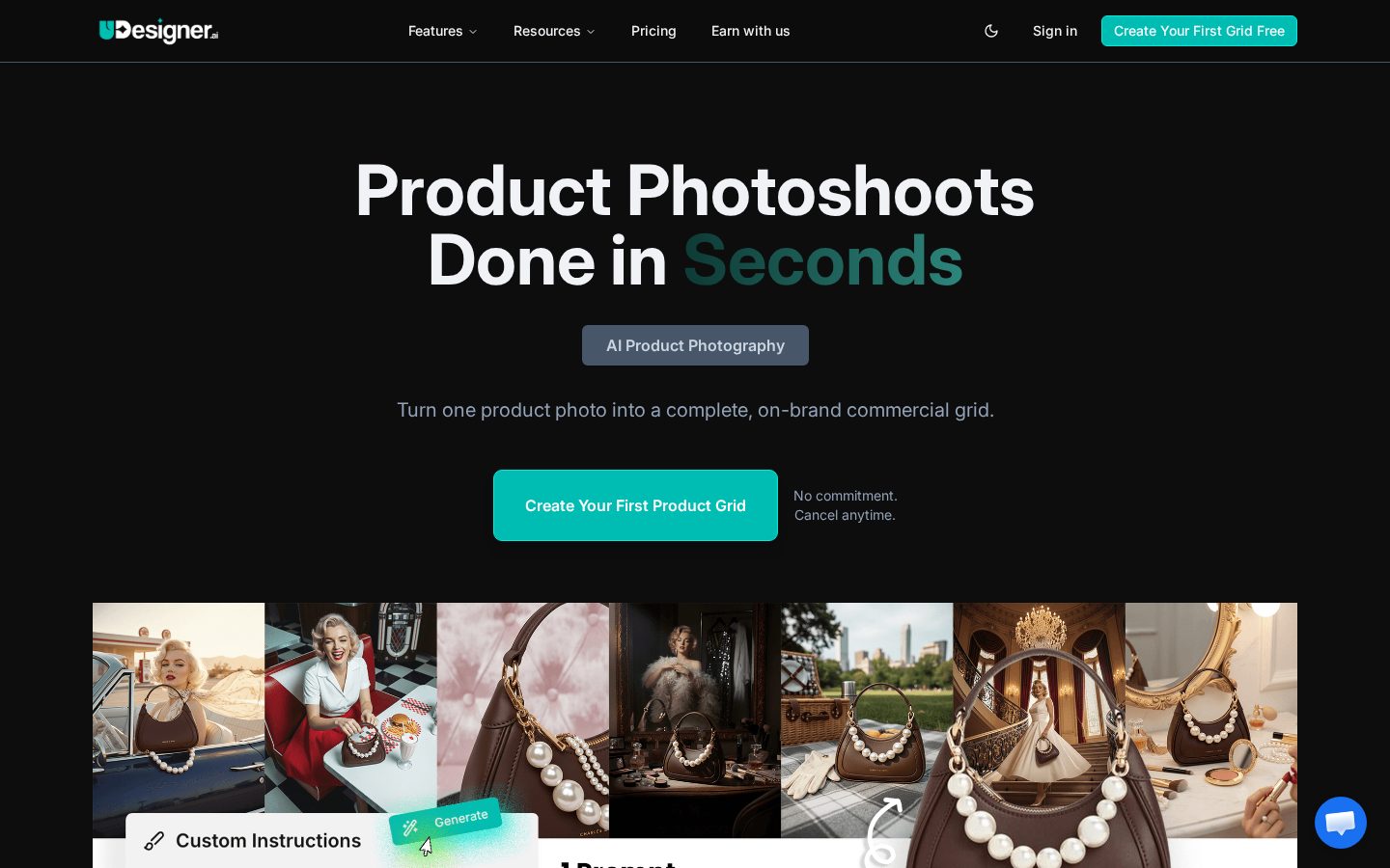 Udesigner.ai Homepage
