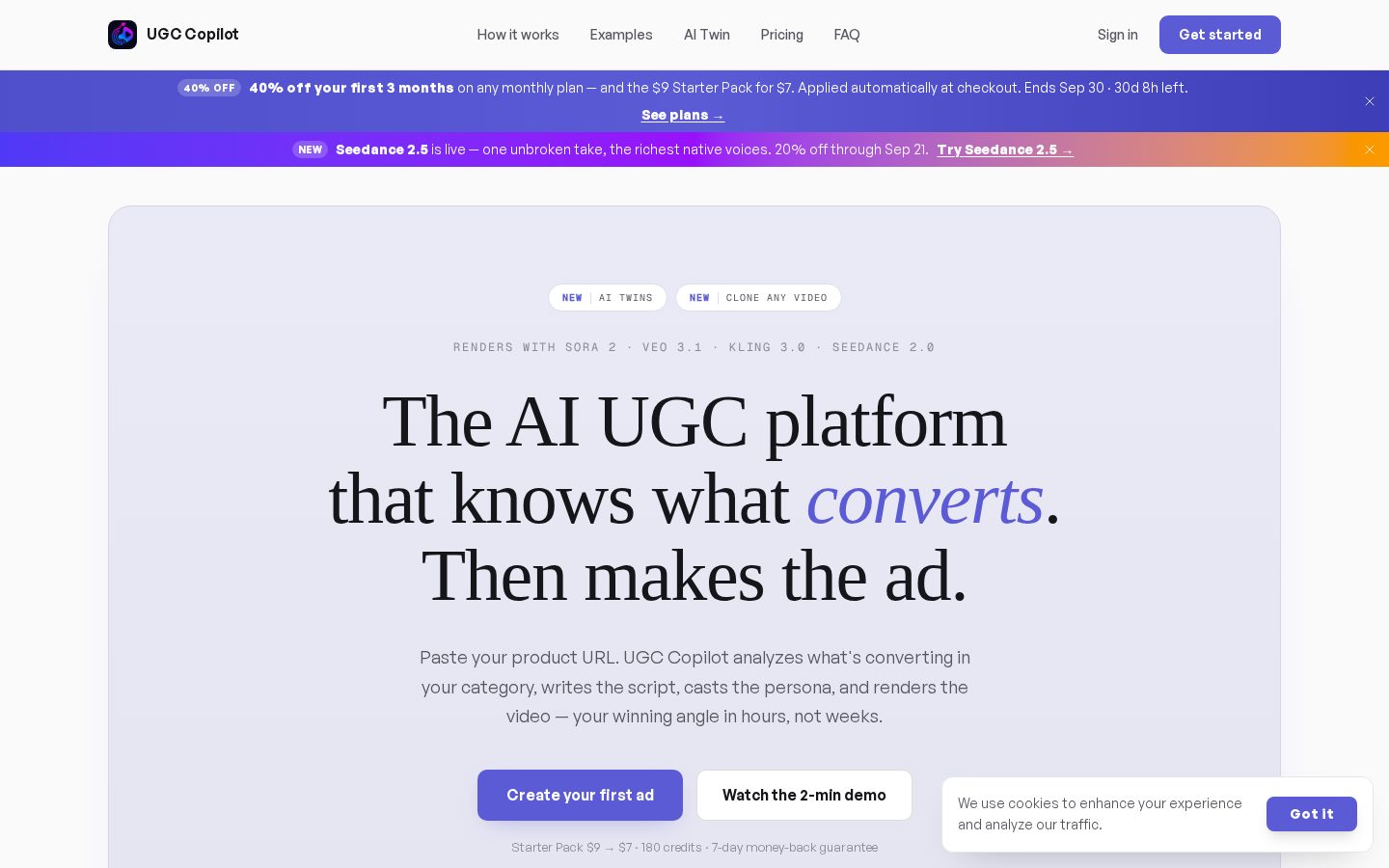 UGC Copilot Homepage