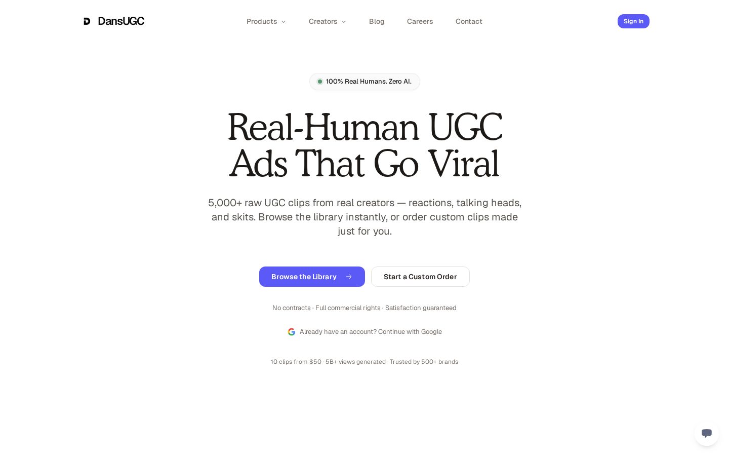 UGCHumans Homepage