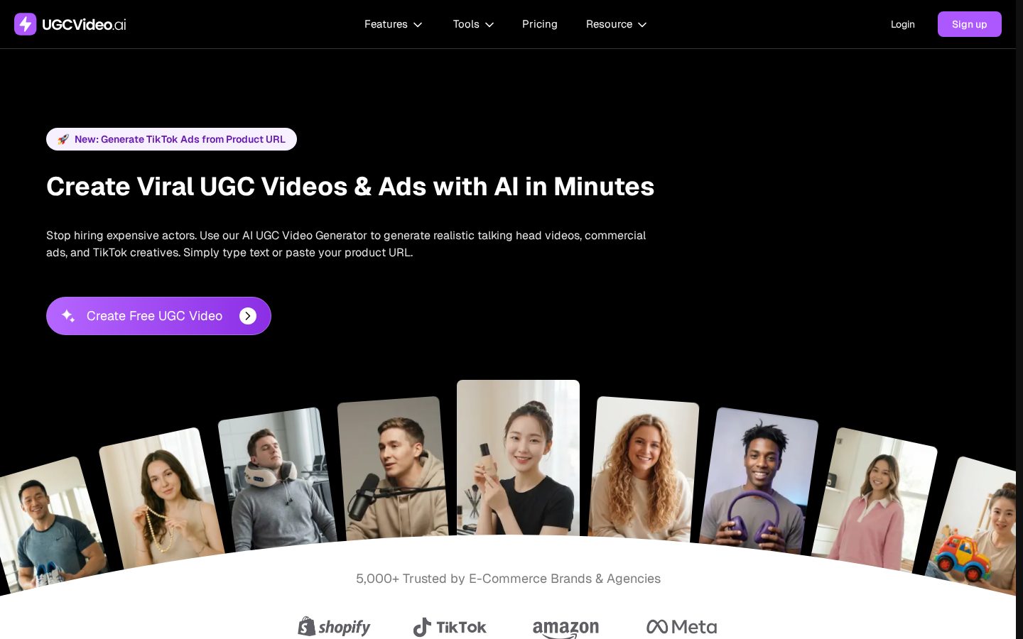UGCVideo.ai Homepage