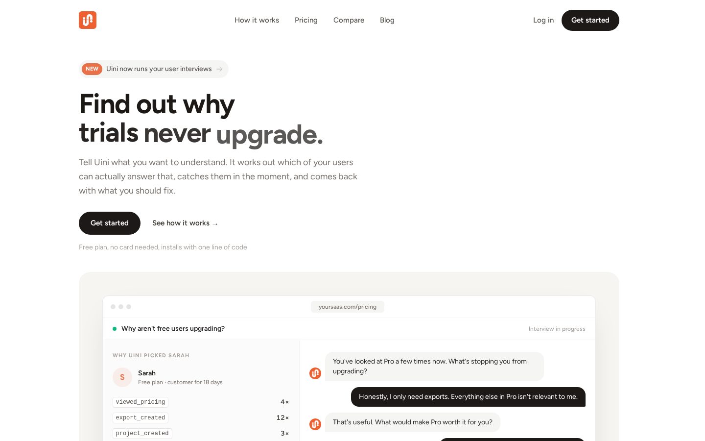 Uini.io Homepage