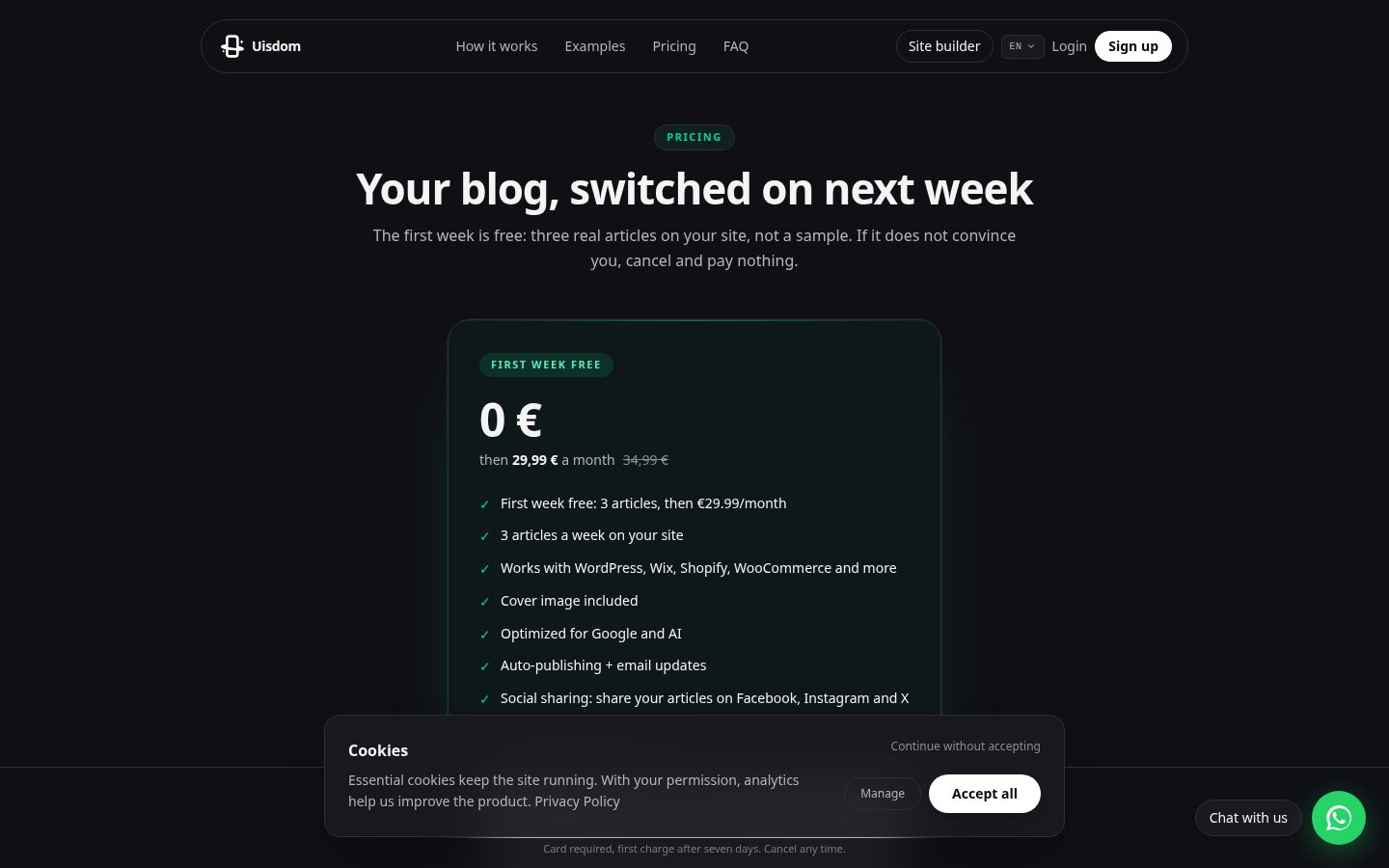 Uisdom Design Pricing