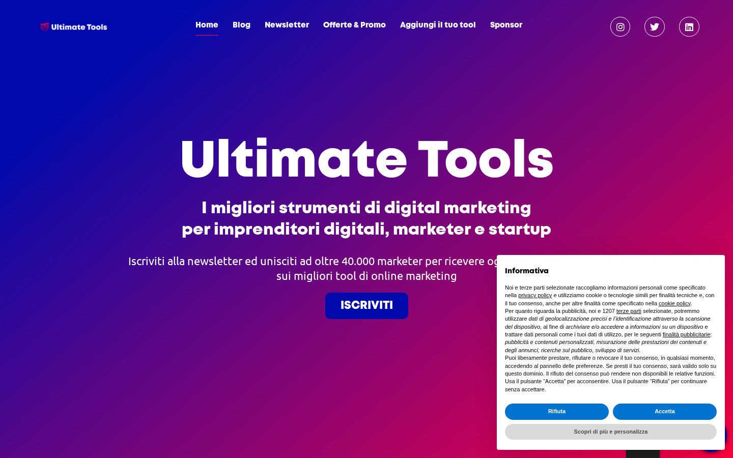 Ultimate Tools Homepage