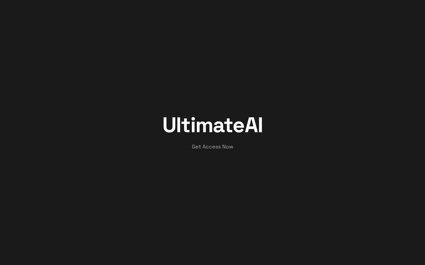 UltimateAI Homepage