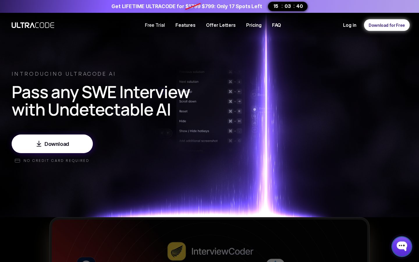 Ultracode AI Homepage