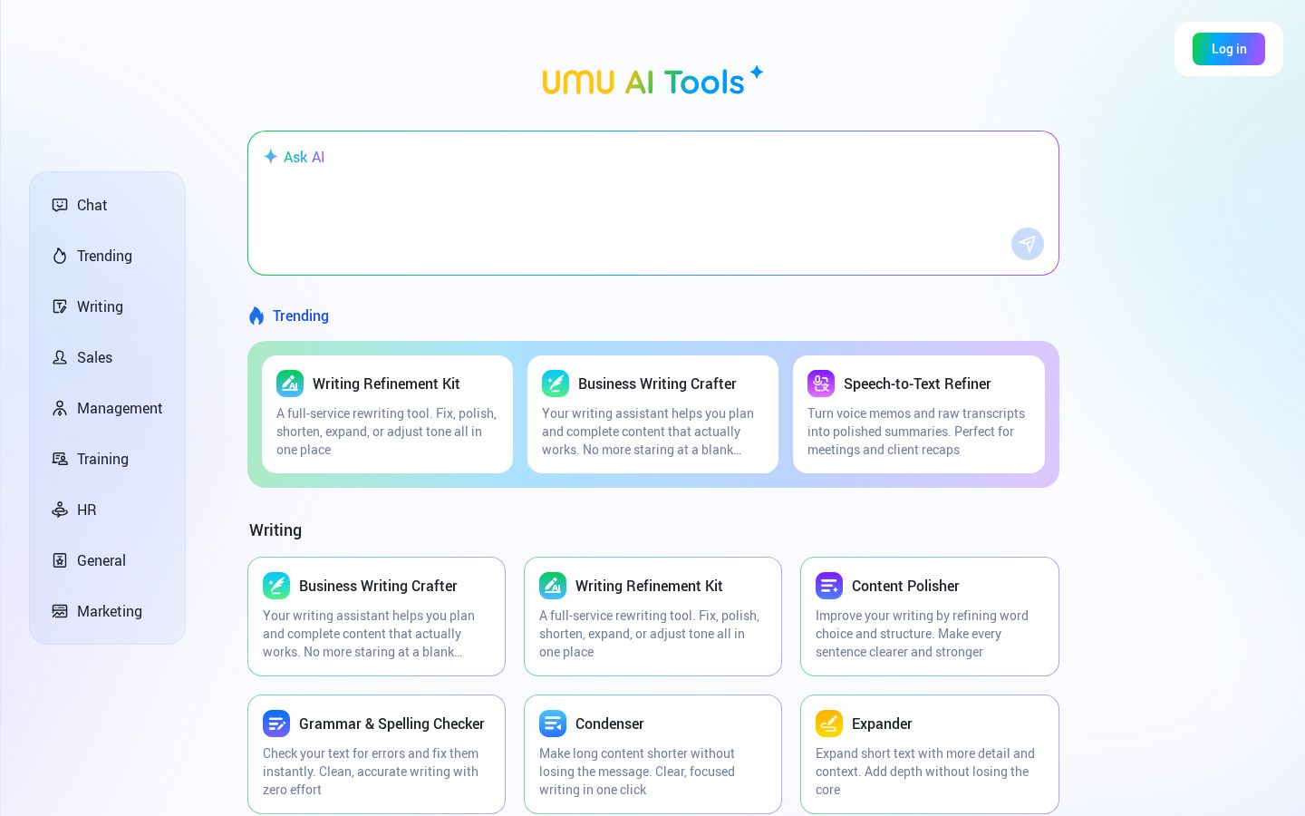 UMU AI Tools Homepage