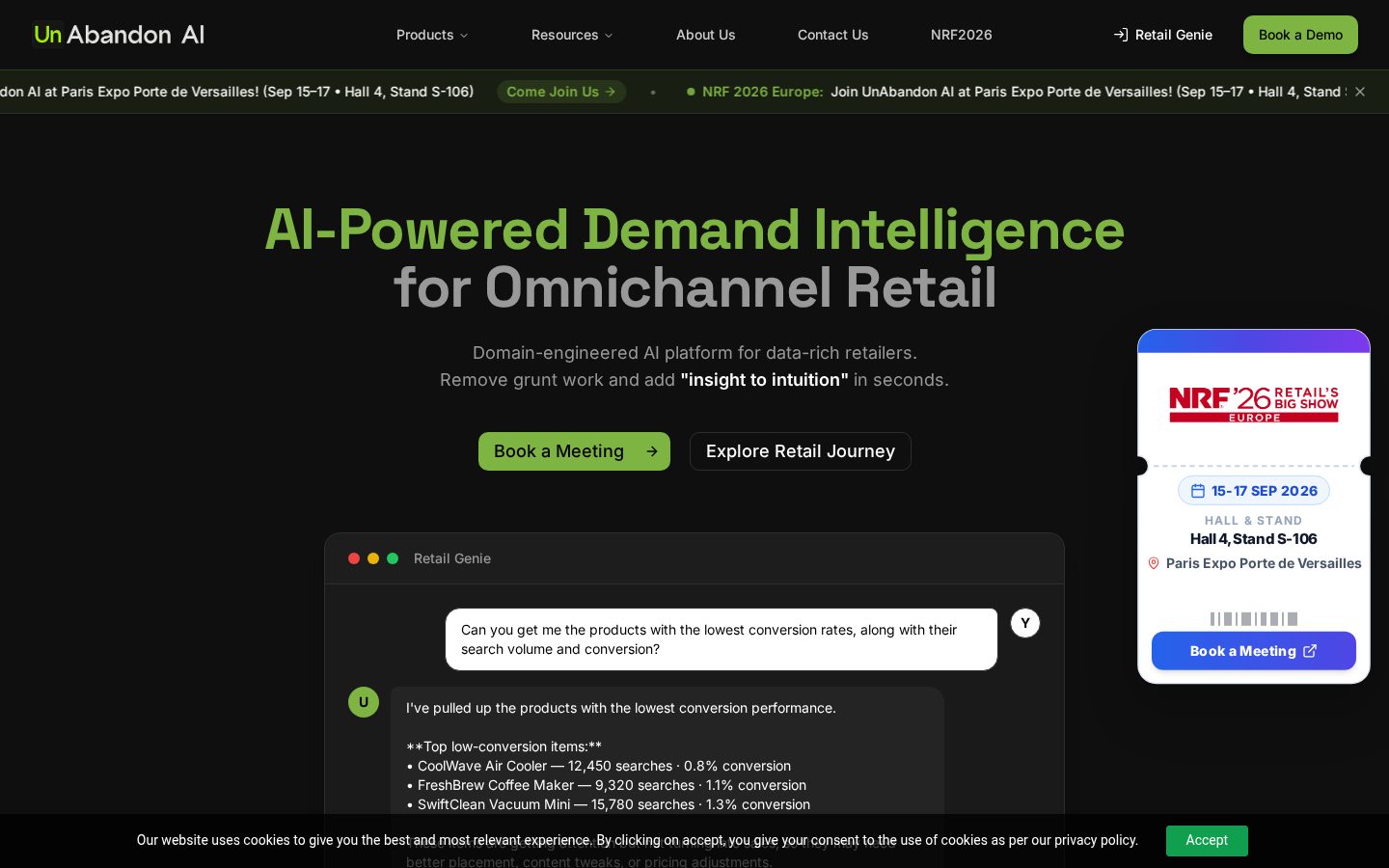UnAbandon AI Homepage