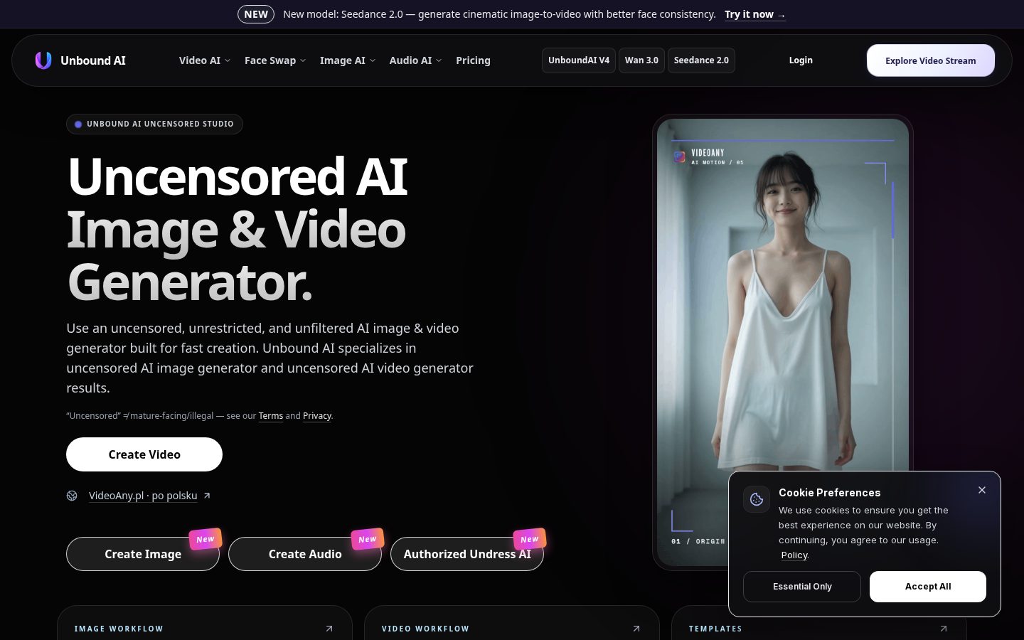 UnboundAI Homepage
