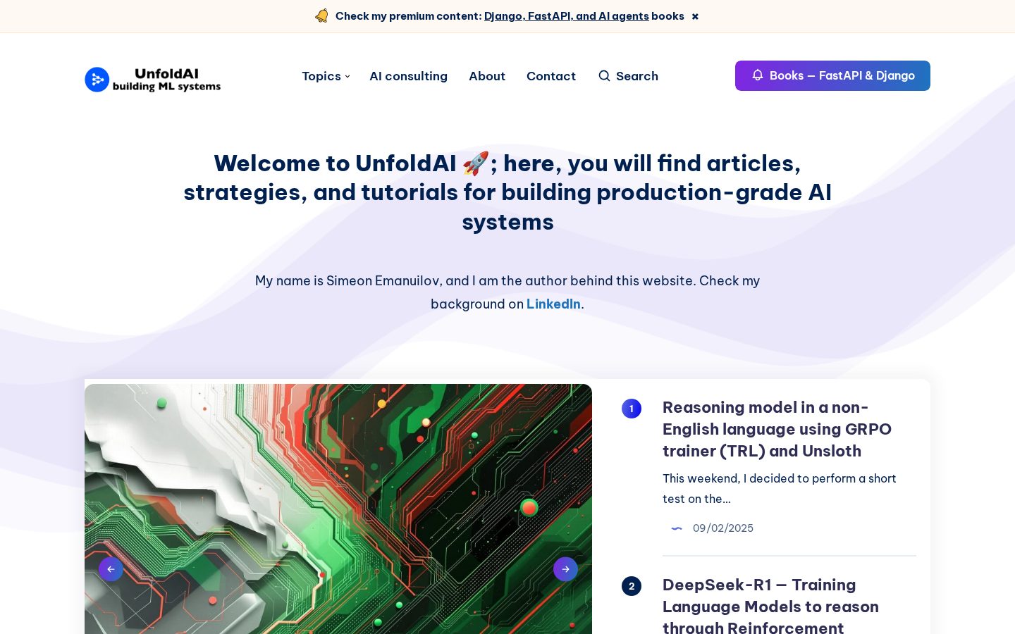 UnfoldAI Homepage