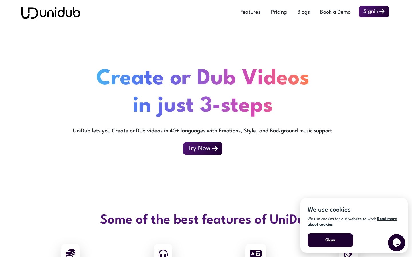 UniDub Homepage