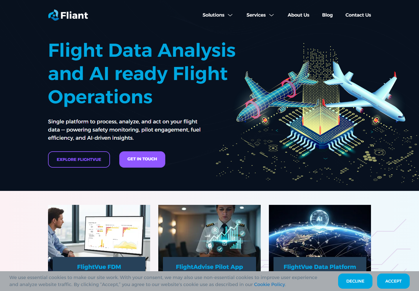 Unified Flight Data Analysis & AI Platform homepage