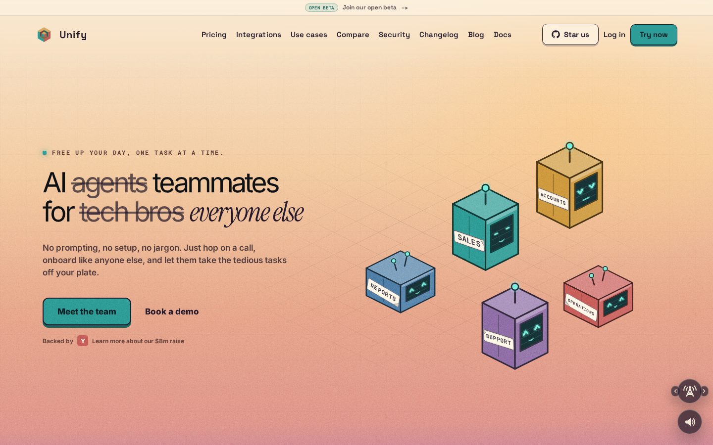 Unify - Teammates Homepage