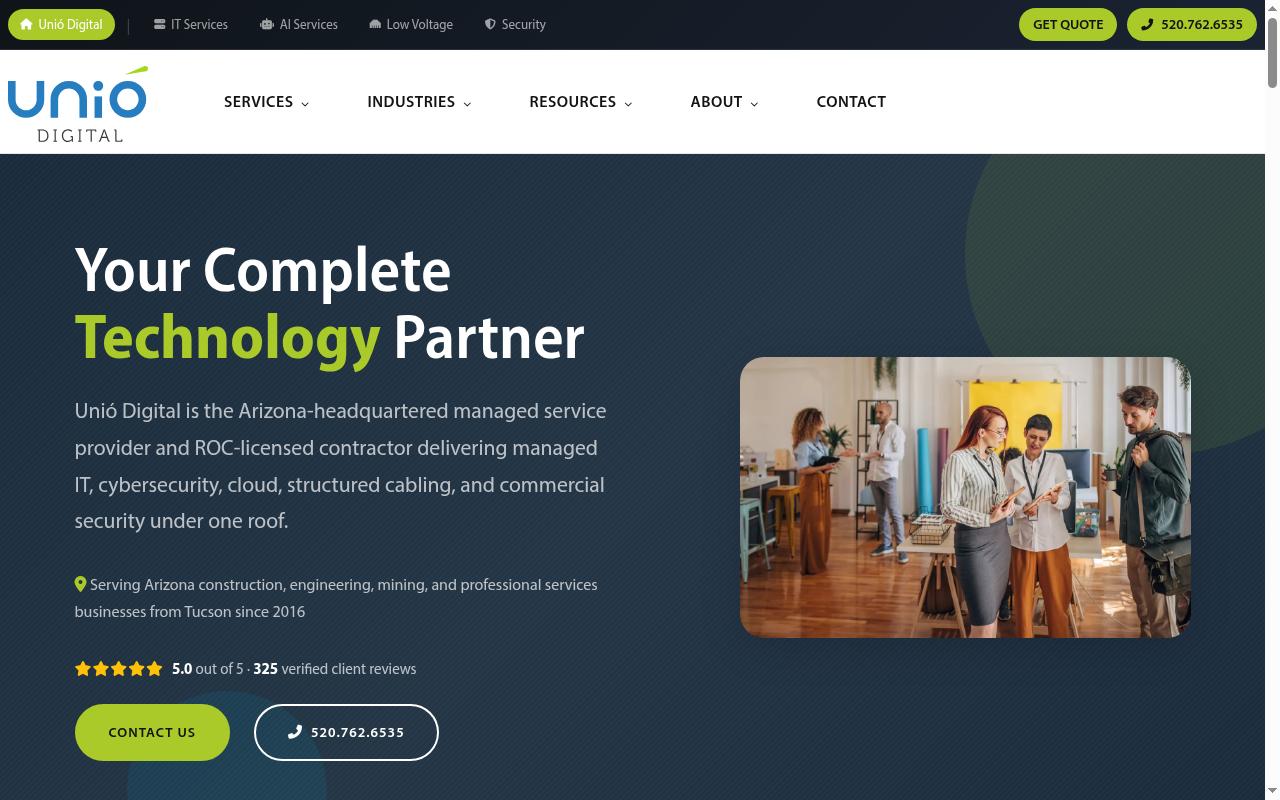 Unio Digital Homepage