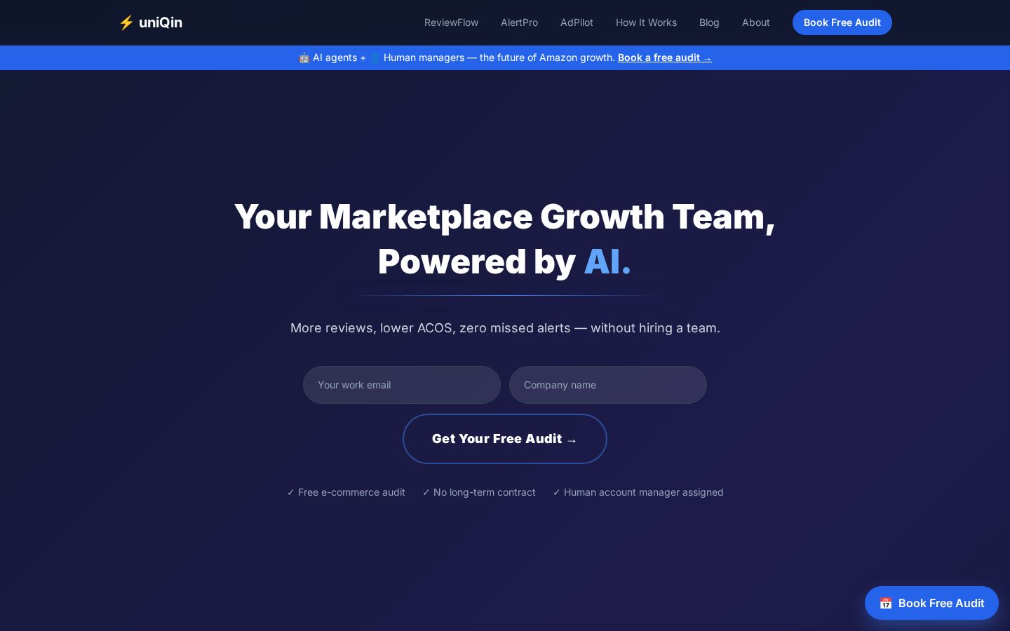 uniQin.ai Homepage