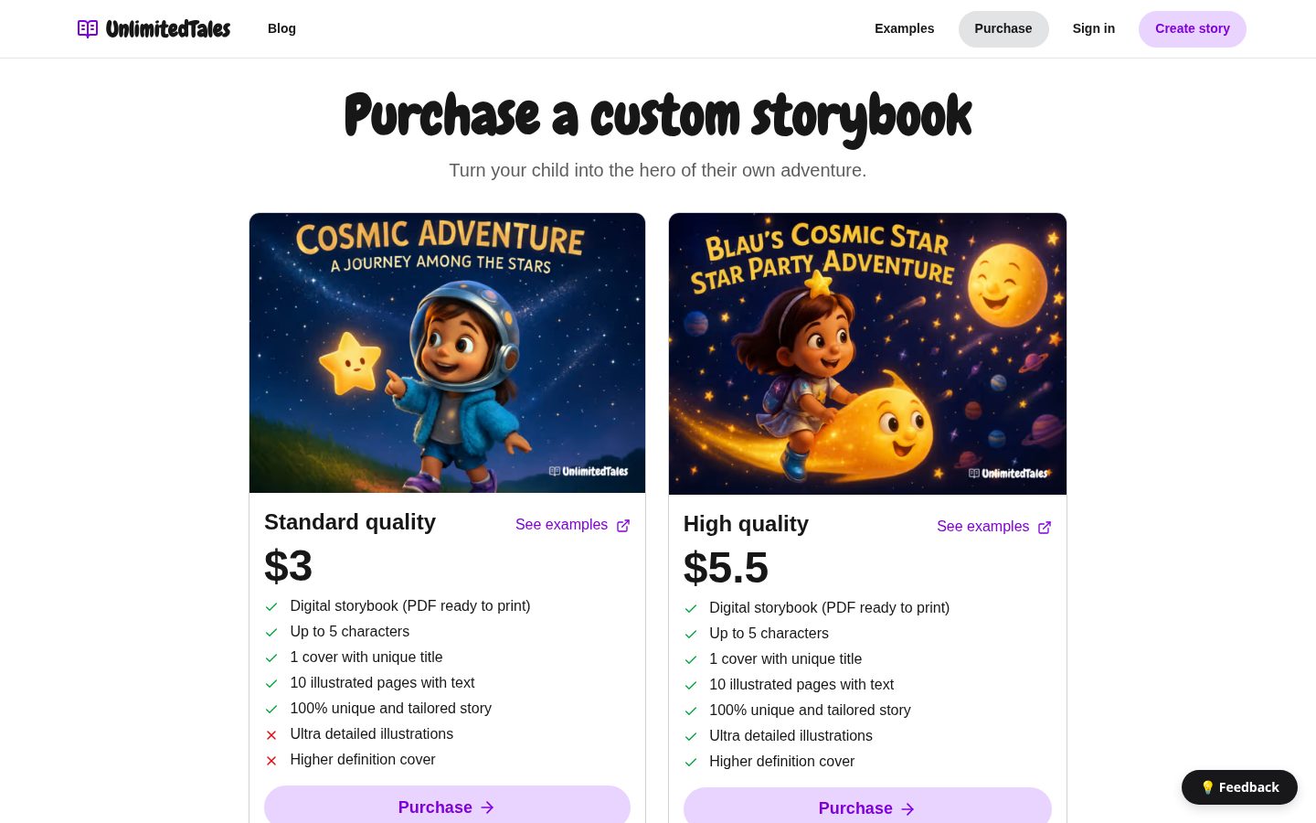 UnlimitedTales Pricing