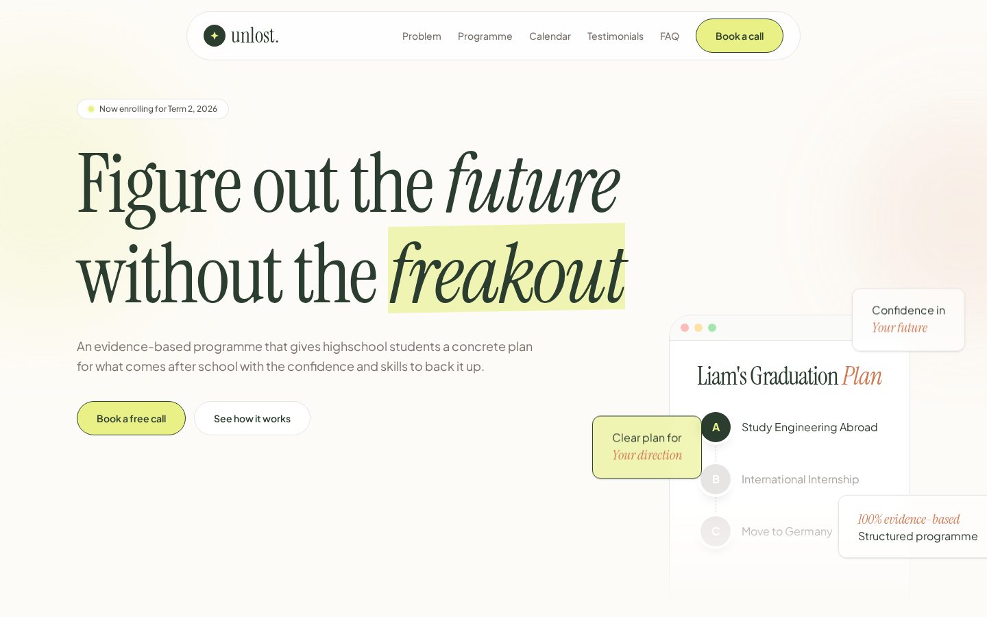 Unlost Homepage