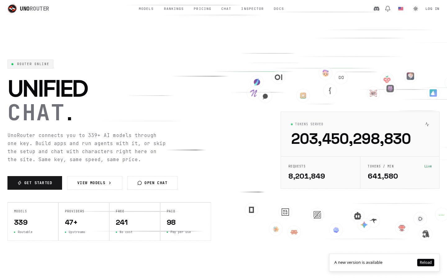 UnoRouter Homepage