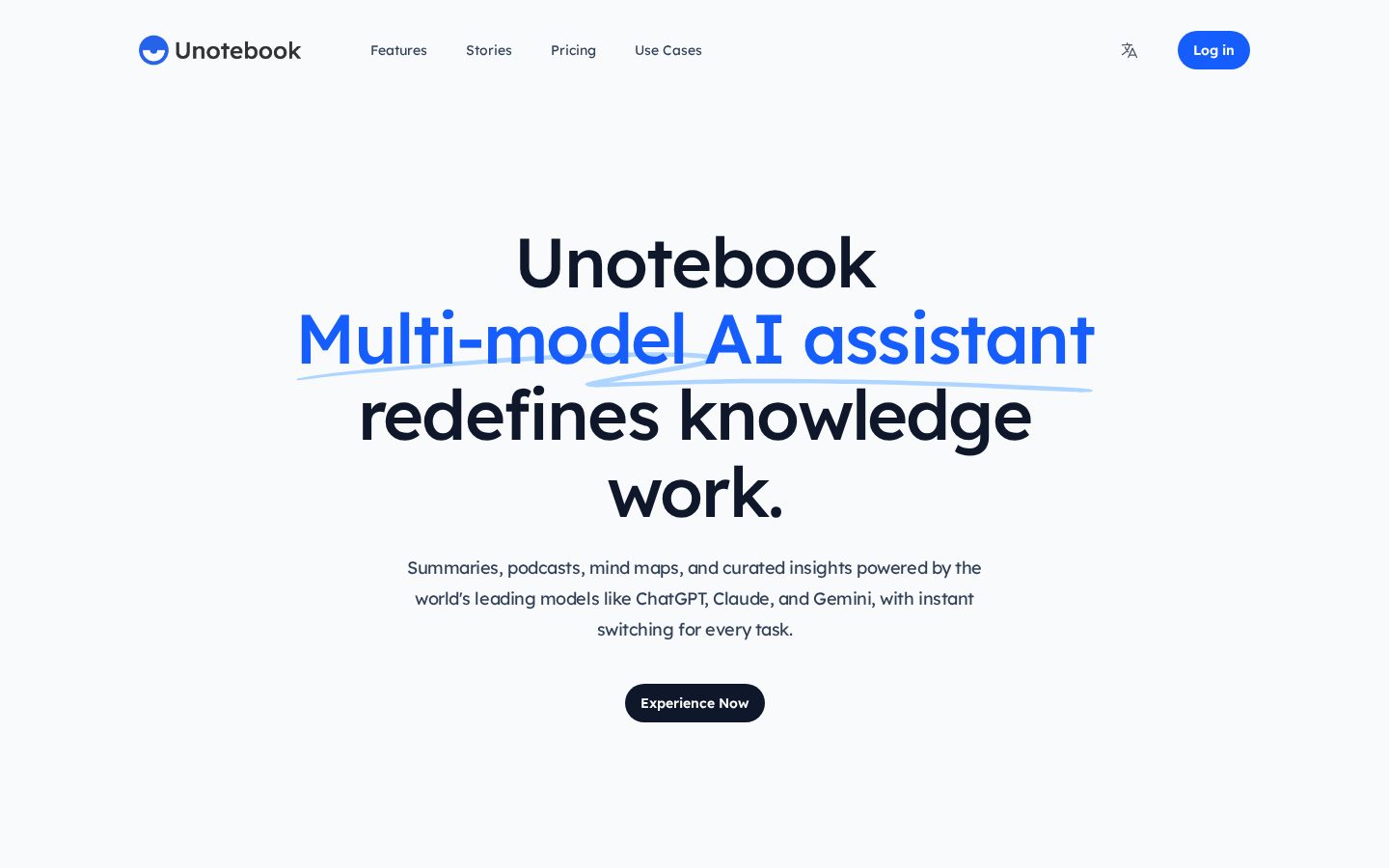 Unotebook Homepage
