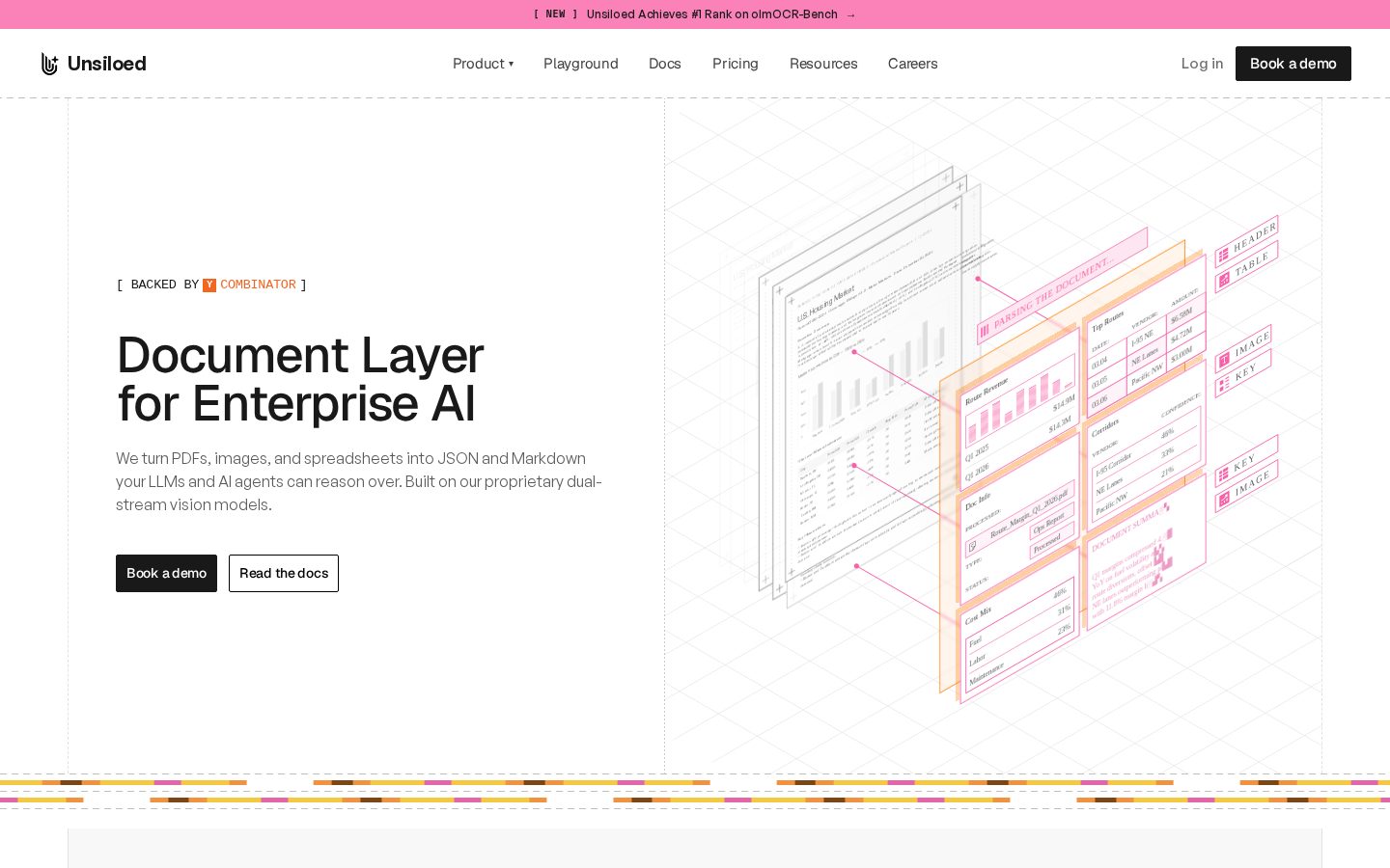 Unsiloed AI Homepage