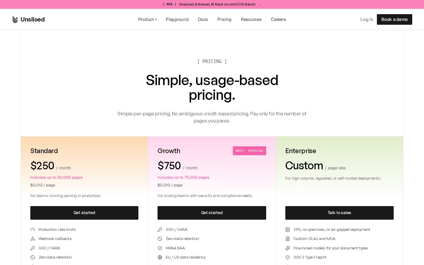 Unsiloed AI Pricing
