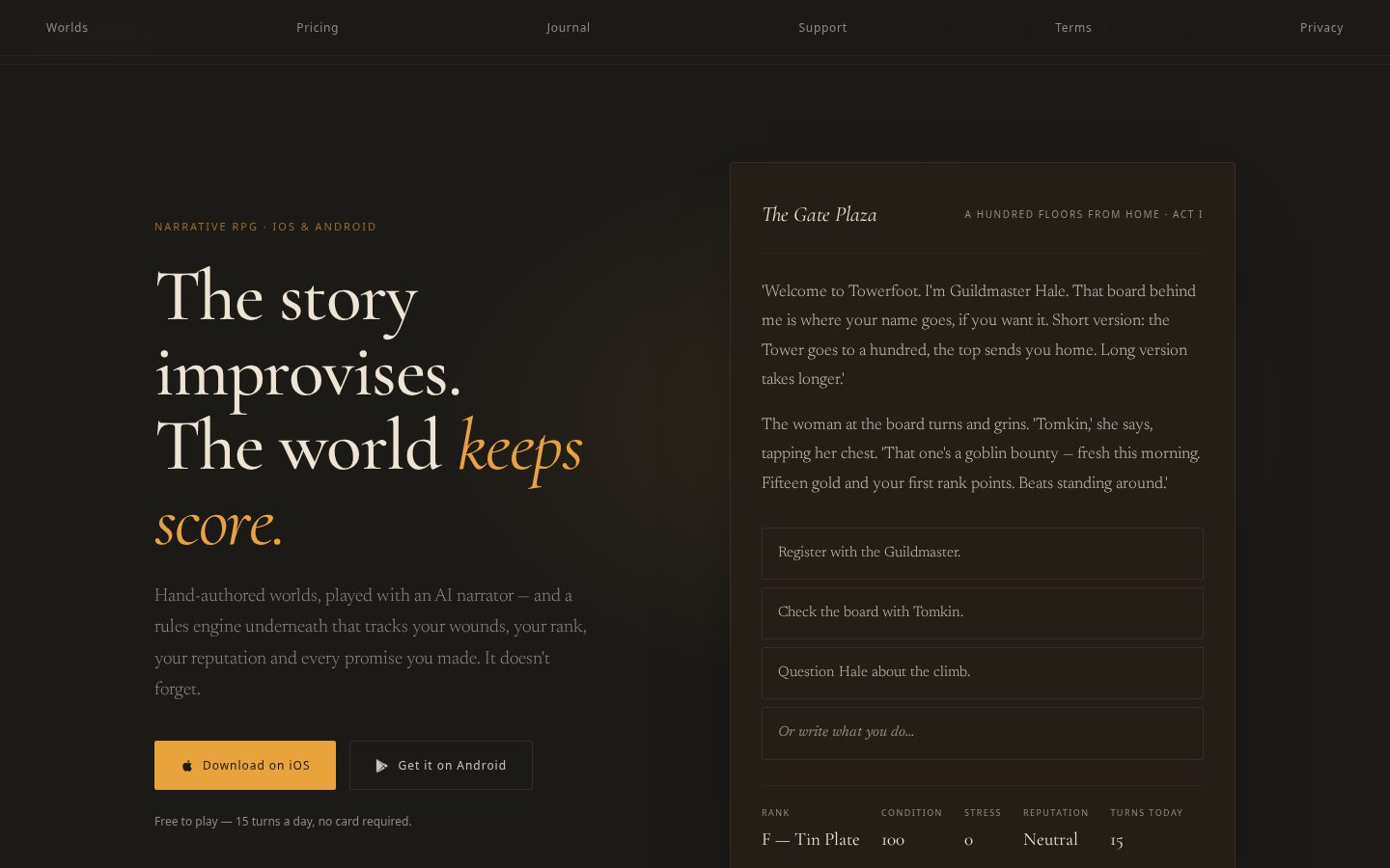 Unwritten AI Homepage