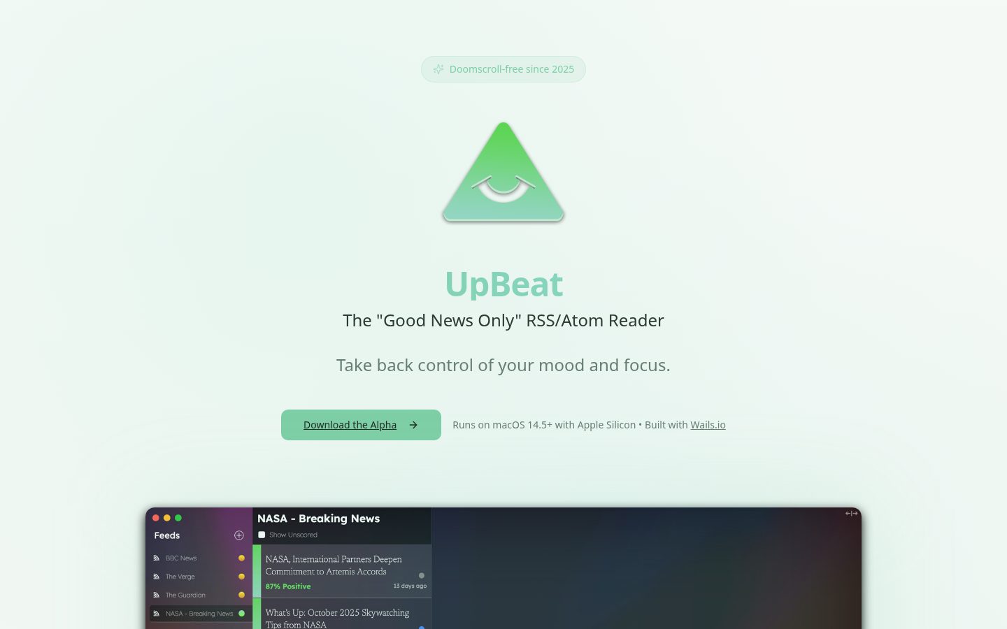 UpBeat Homepage
