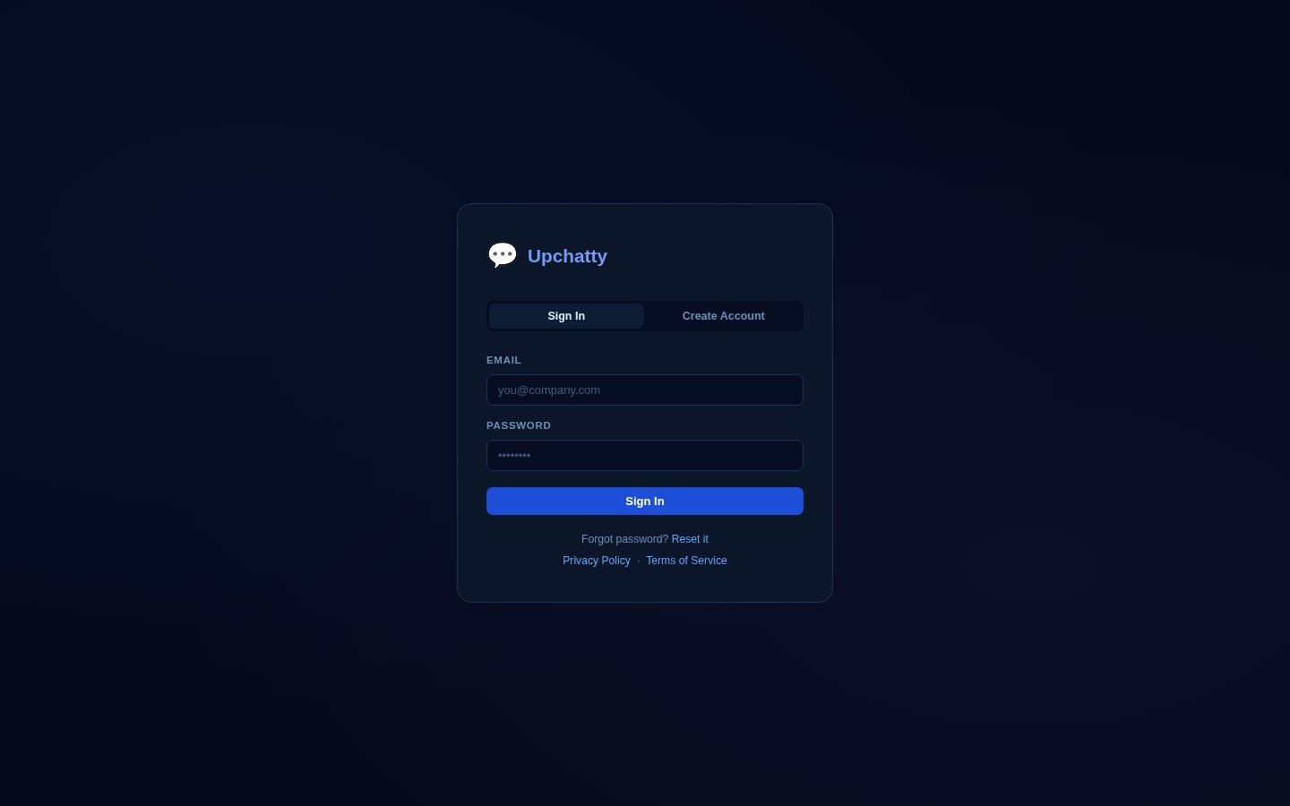Upchatty Homepage