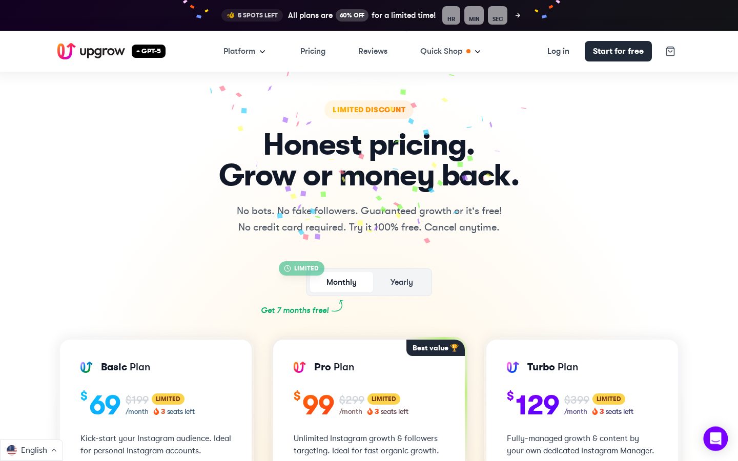 UpGrow Pricing