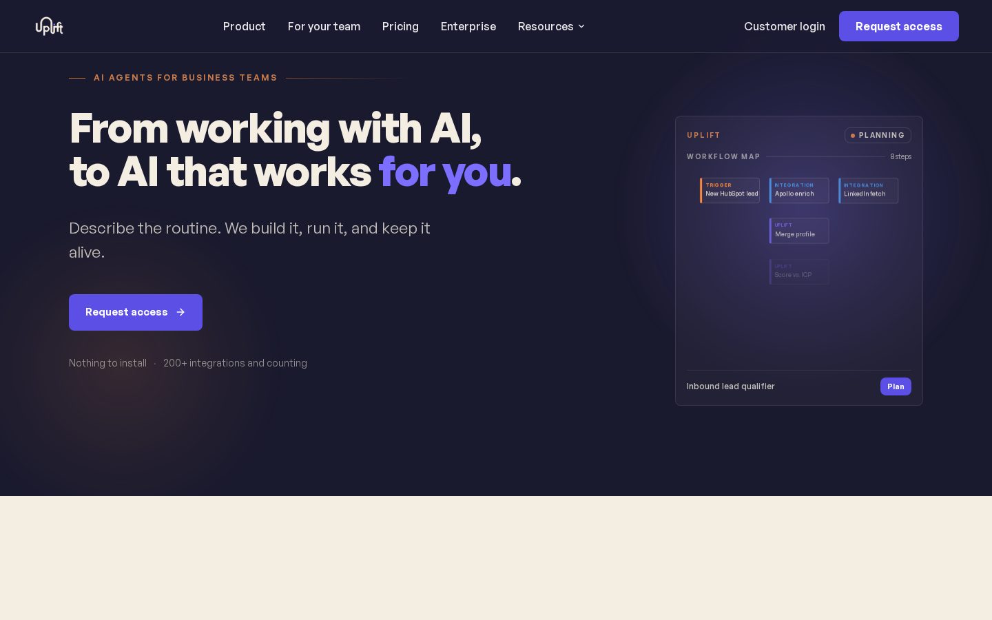 Uplift Homepage