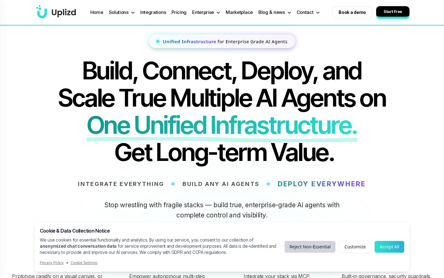 Uplizd.AI Homepage