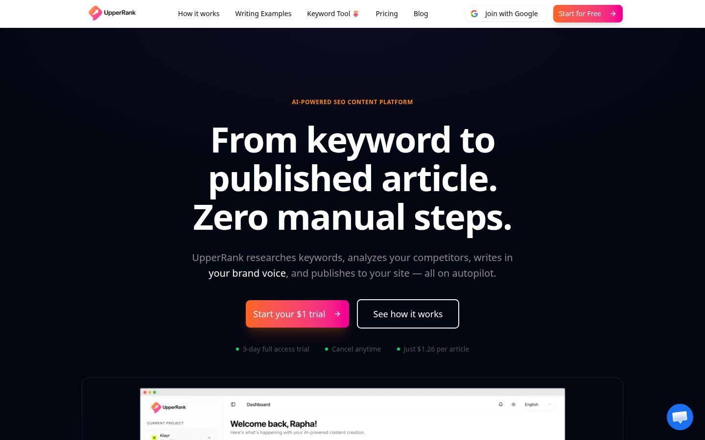 UpperRank Homepage