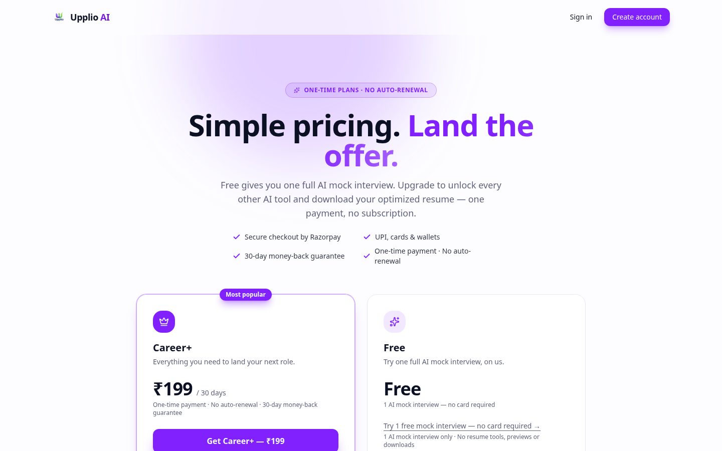 Upplio AI Pricing