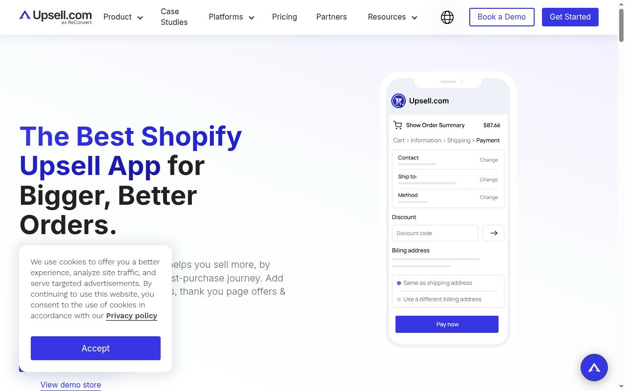 Upsell.com Homepage
