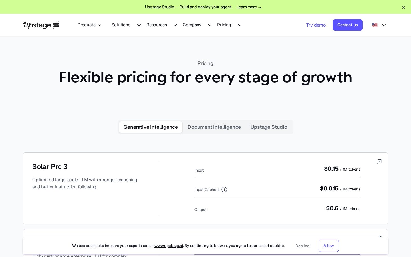 Upstage AI Pricing