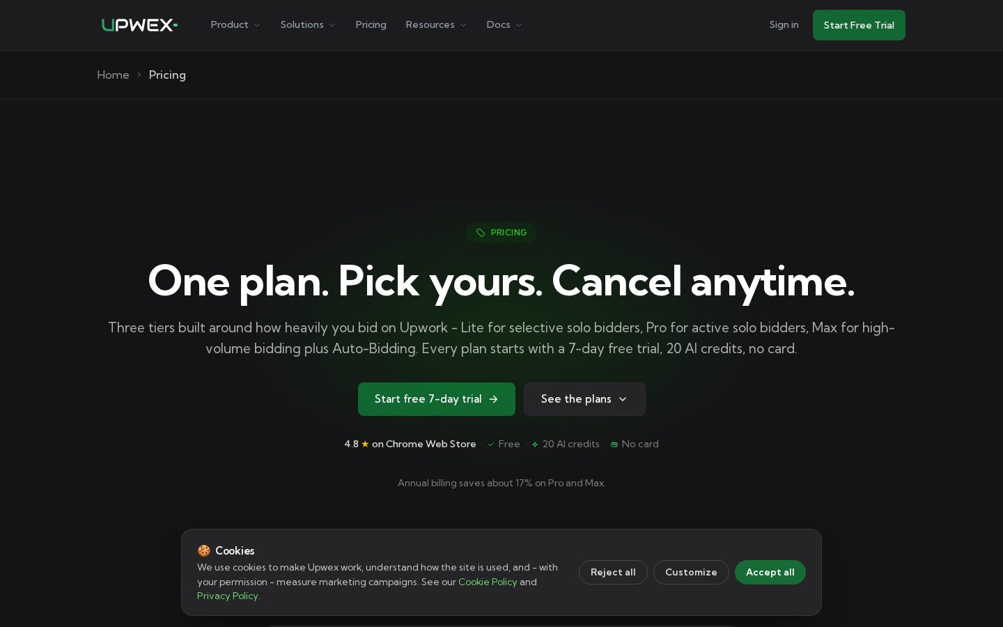 Upwex Pricing