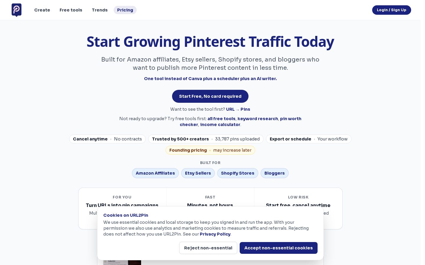 URL2Pin Pricing