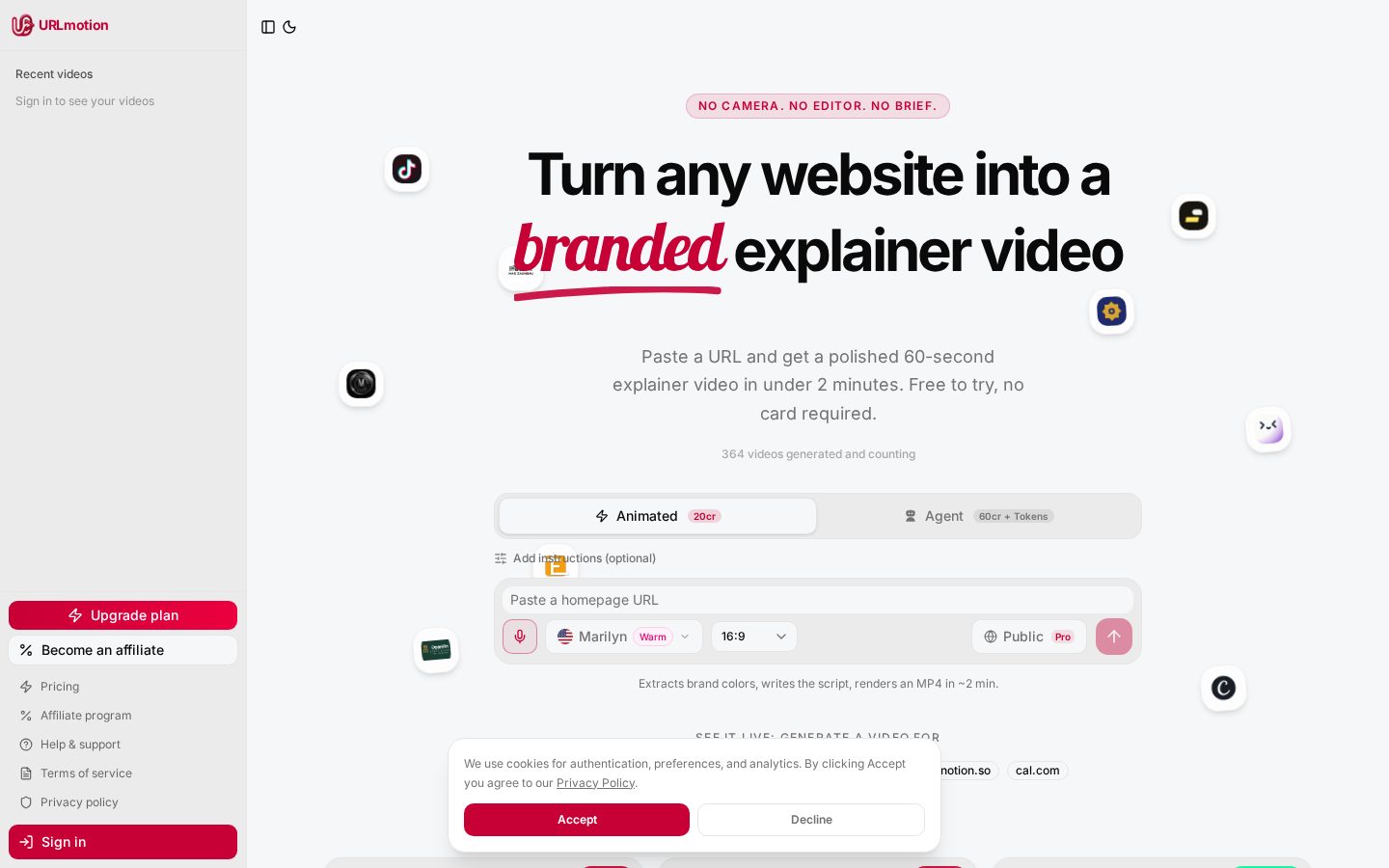 URLmotion Homepage