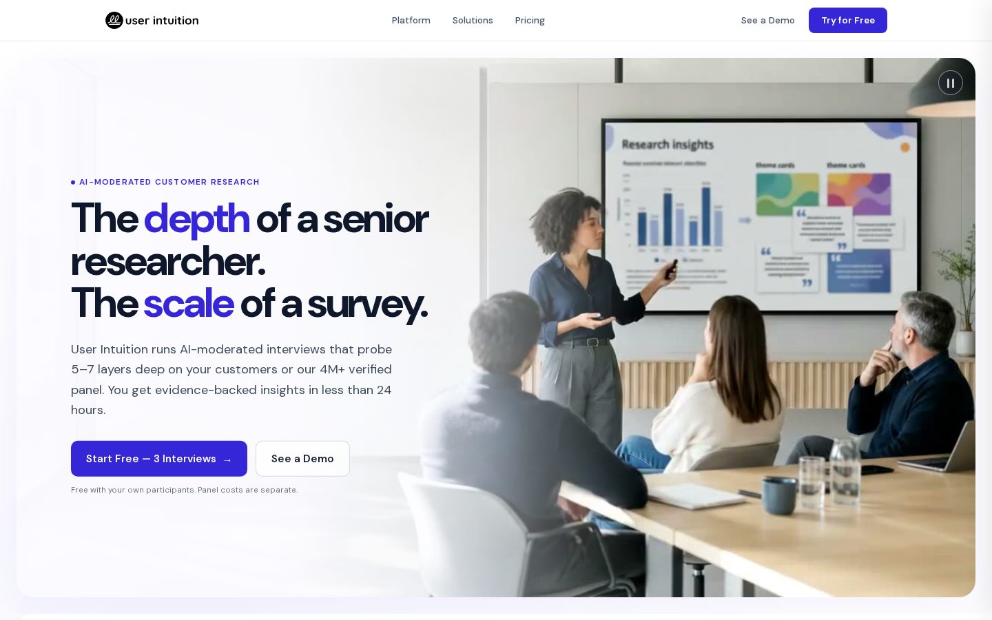 User Intuition Homepage