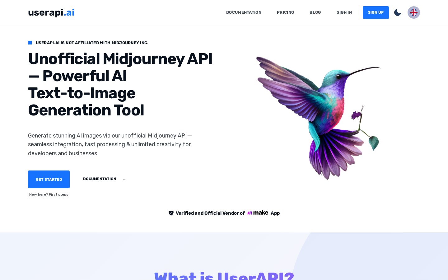 UserAPI.ai Homepage