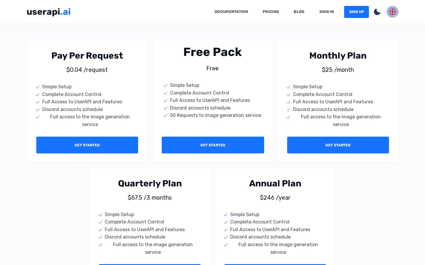 UserAPI.ai Pricing
