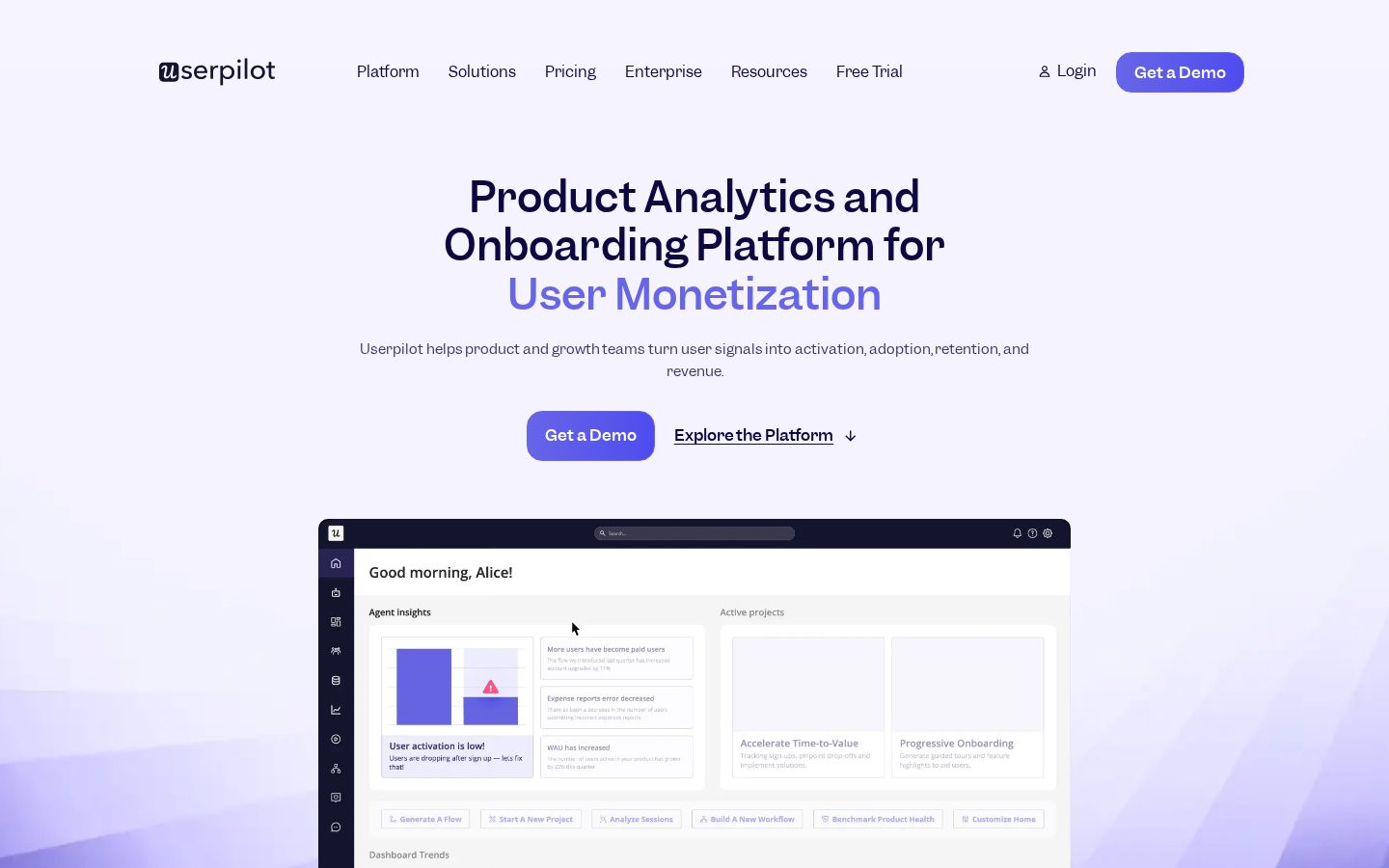Userpilot Homepage