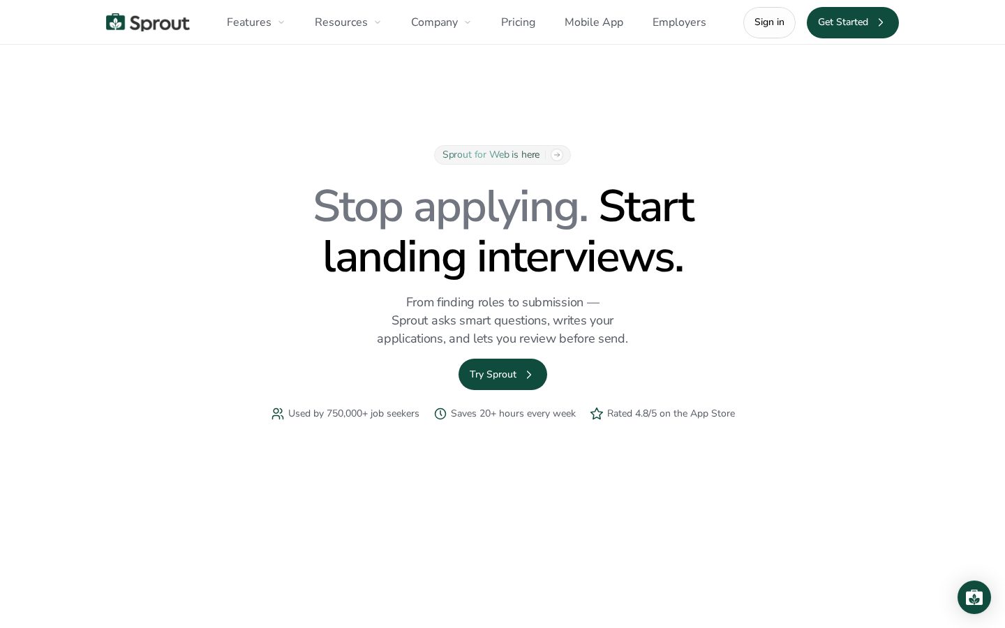 usesprout Homepage
