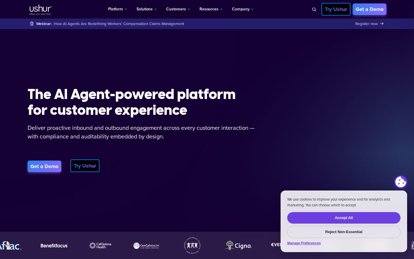 Ushur Homepage