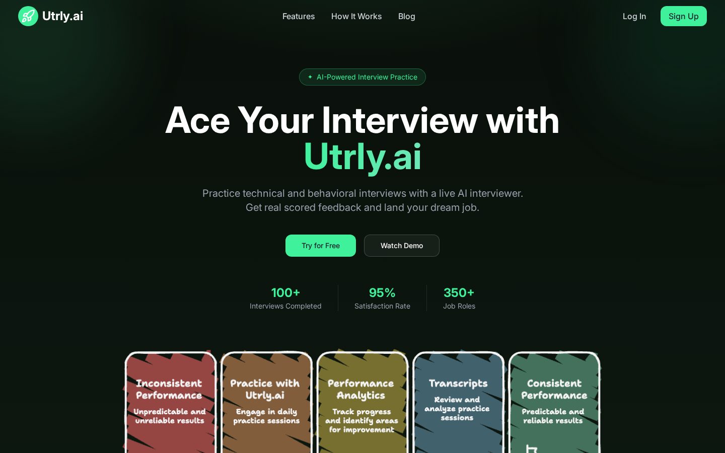 Utrly.ai Homepage